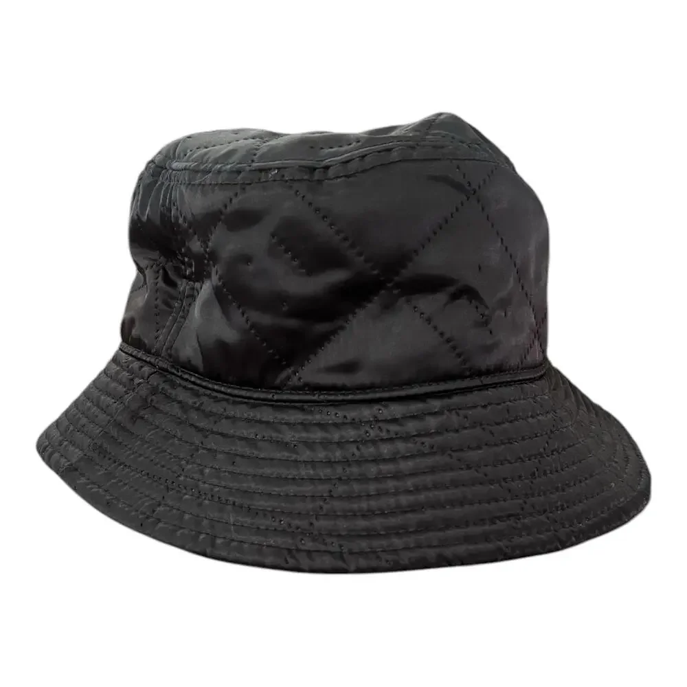 Acne Studios Face Logo Bucket Hat Black 59cm Nylon Streetwear Designer Cap